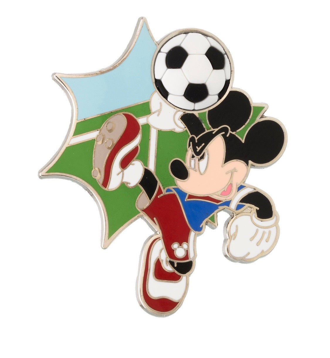 Disney Parks Mickey Mouse Soccer Pin New with Card