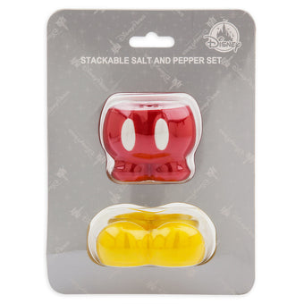 Disney Parks Mickey Mouse Stackable Salt and Pepper Set New with Box