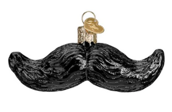 Old World Christmas Mustache Glass Christmas Ornament New with Box
