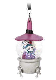 Disney Parks Nightmare Before Christmas Lock Shock Barrel Snowglobe Ornament New