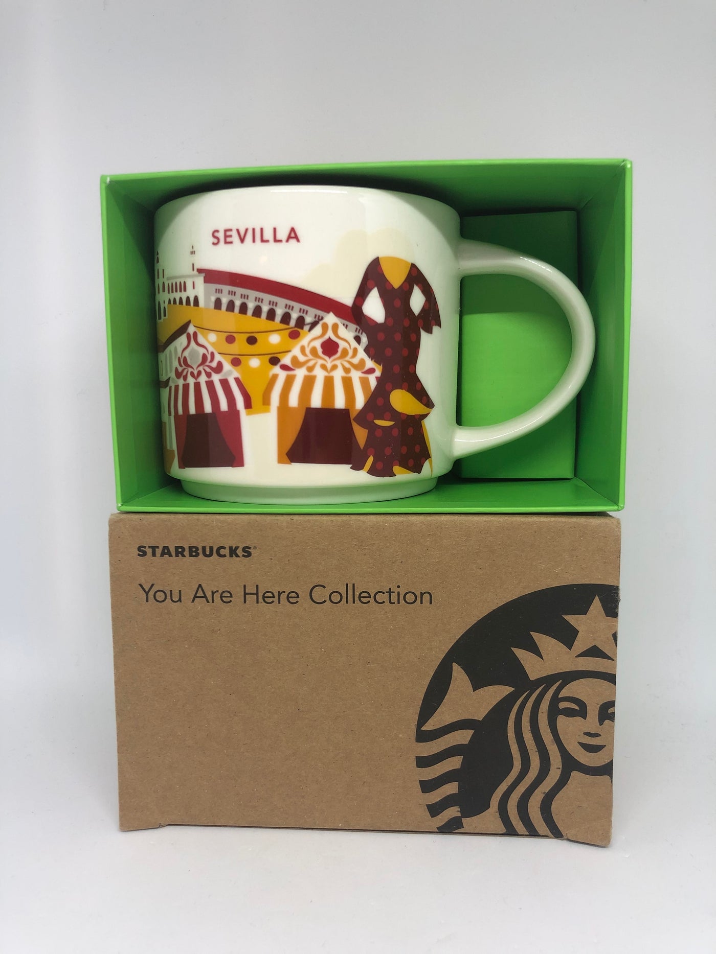 Starbucks You Are Here Collection Spain Sevilla Ceramic Coffee Mug New W Box