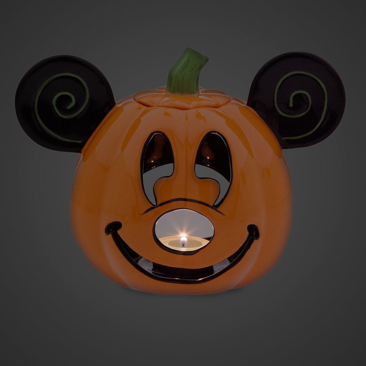 Disney Happy Halloween Mickey Pumpkin Votive Candle Holder Bougeoir New