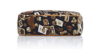 Las Vegas Life is a Game Dark Brown Bag Crossbody Made in Italy Divo Diva New