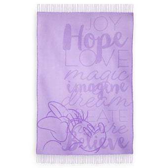 Disney Parks Minnie Mouse Purple Hope Love Magic Image Throw New with Tags