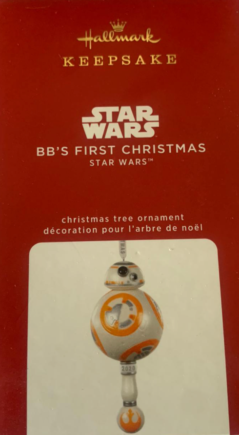 Hallmark 2020 BB-8 Baby's First Christmas Ornament With Rattle New with Box