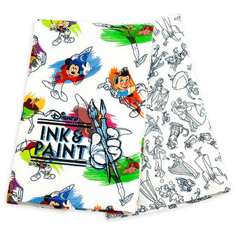 Disney Parks Ink & Paint Kitchen Towel Set New with Tags