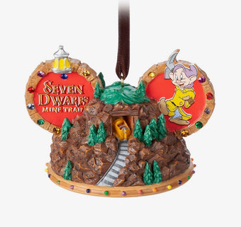 Disney Parks Seven Drarfs Mine Train Ear Hat Ornament New with Tag