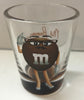 M&M's World Brown Poses Clear Shot Glass New