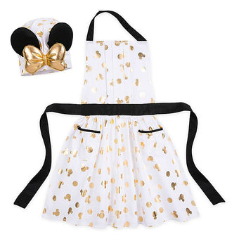 Disney Eats Minnie Mouse Apron and Hat Set for Girls New