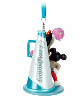 Disney Mickey and Minnie Cheerleading Sketchbook Christmas Ornament New with Tag