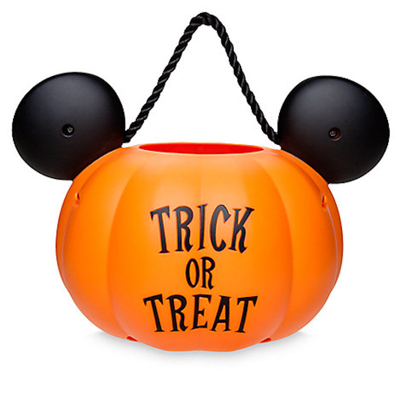 Disney Parks Mickey Pumpkin Halloween Light Up Trick or Treat Bucket New w Tags