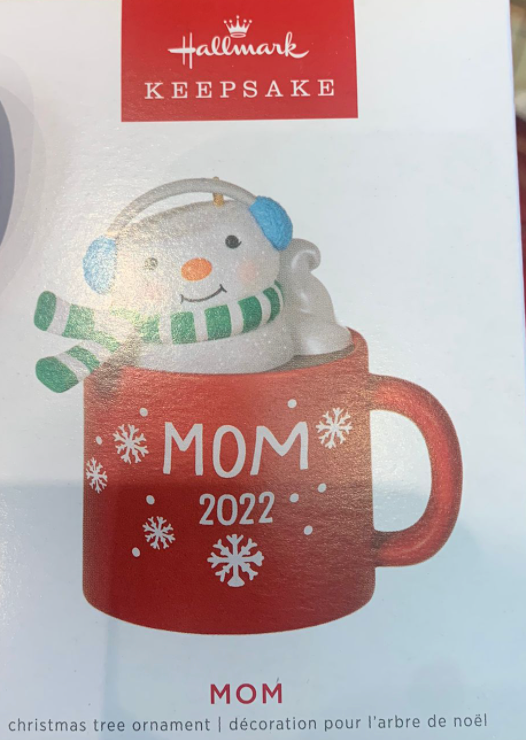 Hallmark 2022 Mom Hot Cocoa Mug Christmas Ornament New With Box