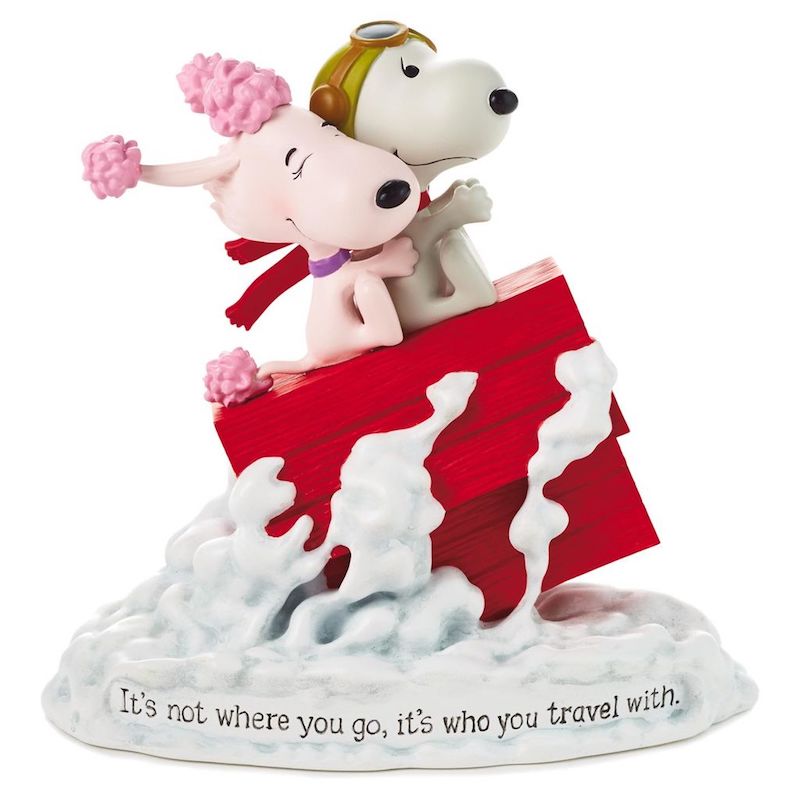 Hallmark Peanuts Snoopy Flying Ace and Fifi It's Not Where You Go Figurine New