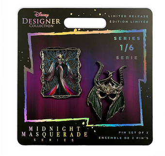 Disney Designer Midnight Masquerade Villains Maleficent Limited Pin Set New