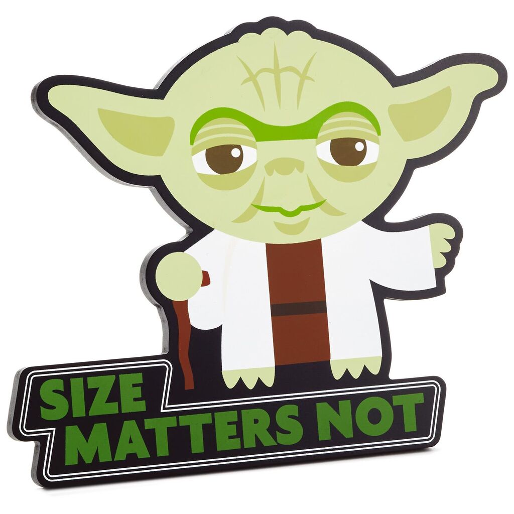 Hallmark Star Wars Yoda Wall Decor Size Matters Not New