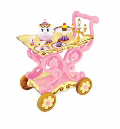 Disney Beauty and the Beast Be Our Guest Singing Tea Cart Lumiere Toy New Box