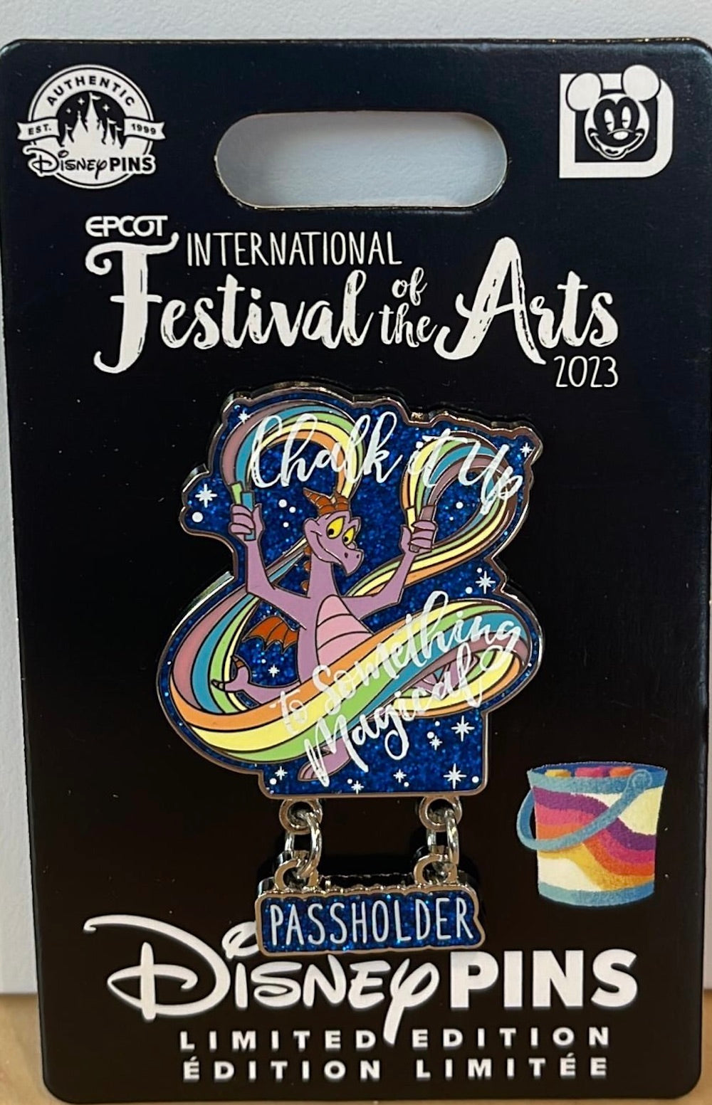 Disney Festival of Arts 2023 Figment Chalk to Something Magical Passholder Pin