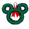 Disney Mickey Icon Holiday Felt Holly Leaf Holiday Christmas Wreath New With Tag