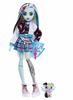 Mattel Monster High Doll Frankie Stein with Pet Blue and Black Streaked Hair New