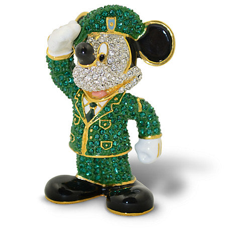 Disney Parks Mickey Mouse Army Jeweled Figurine by Arribas Brothers New with Box