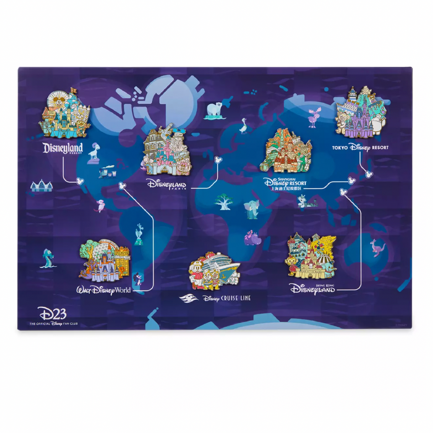 Disney D23 Exclusive Gold Member Collector Mickey Parks Pin Set 2022 New