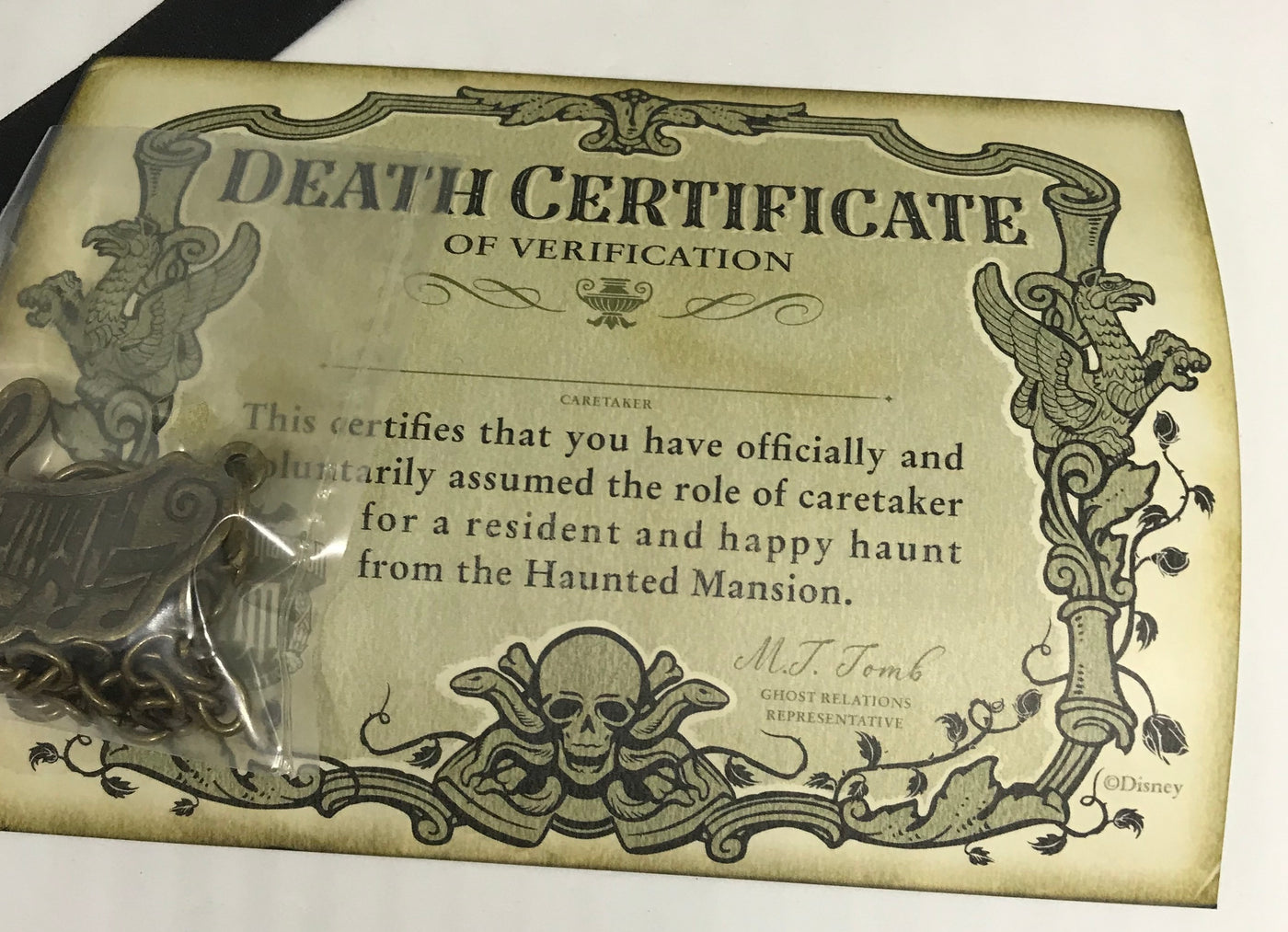 Disney 50th Haunted Mansion Host A Ghost Bottle Victor Geist Organist New