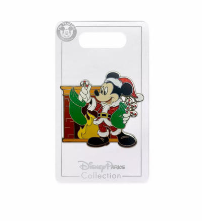 Disney Christmas 2021 Mickey Santa Holiday Pin New with Card