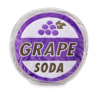 Disney Parks Up Grape Soda Bottlecap Plush Pillow New with Tag