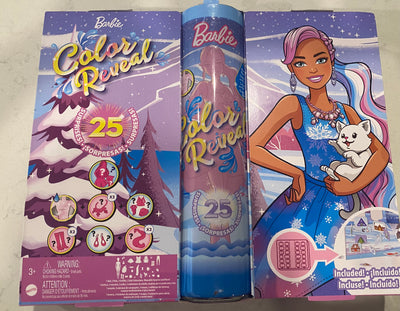 Barbie Color Reveal 25 Surprises Christmas Advent Calendar Mattel New with Box