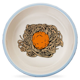 Disney Parks Tails Lady and the Tramp Ceramic Pet Bowl New