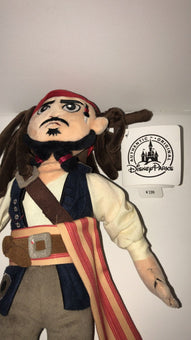Disney Parks Pirates of the Caribbean Jack Sparrow 15in Plush New with Tags