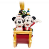 Disney Parks Turn of the Century Holiday Mickey Minnie Santa Sleigh Ornament New