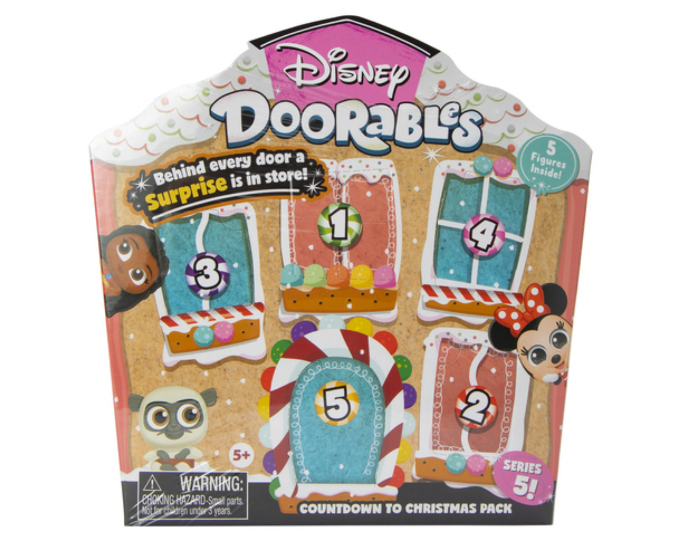 Disney Series 5 Doorables 5 Day Figures Countdown to Christmas Pack New with Box