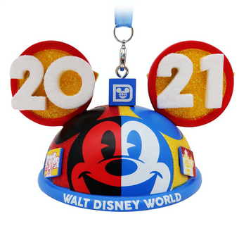 Disney Parks WDW 2021 Mickey Icon Ear Hat Christmas Ornament New with Tag