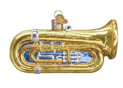 Old World Christmas Tuba Glass Christmas Ornament New With Box