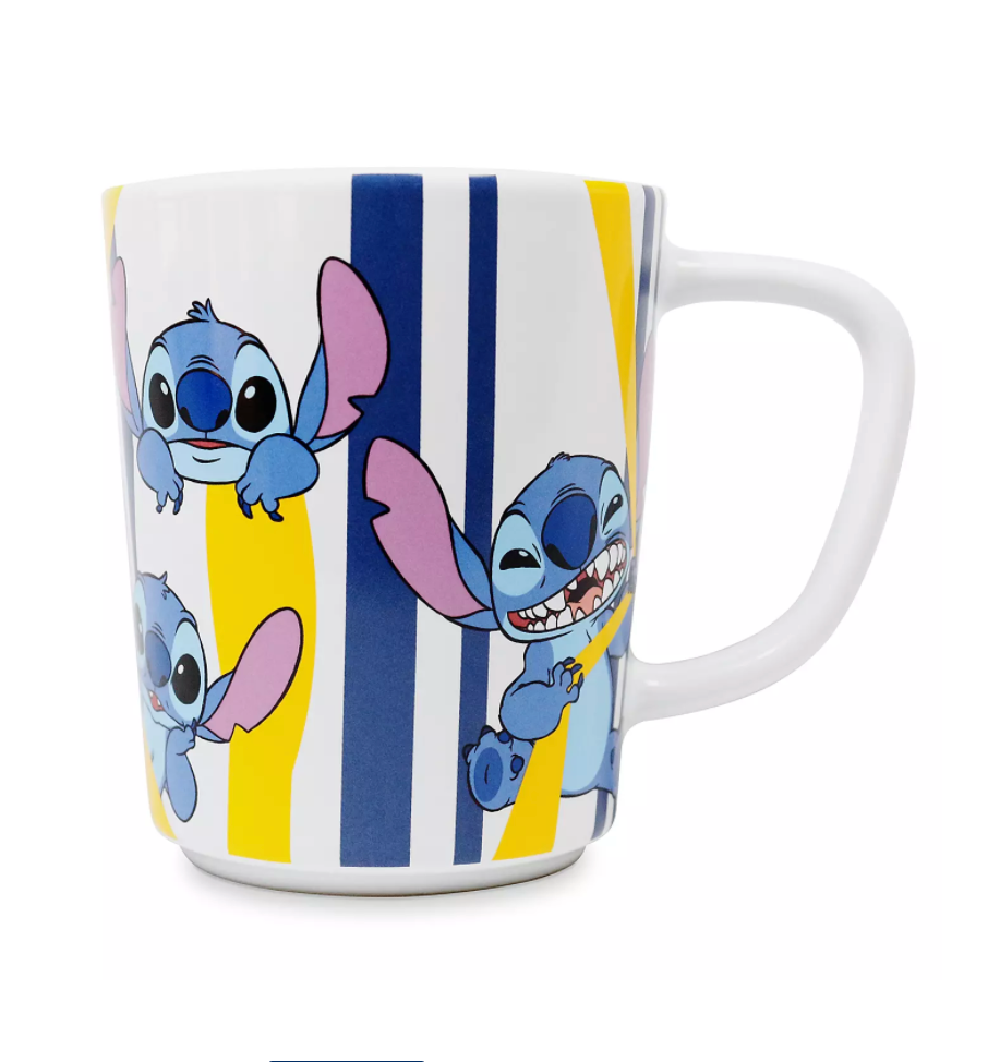Disney Lilo and Stitch Multiple Stitches Stripes Mug New