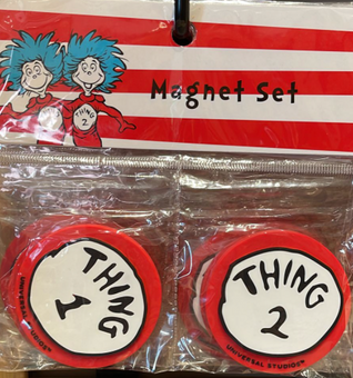 Universal Studios Thing 1 and 2 Magnet Set New With Tag