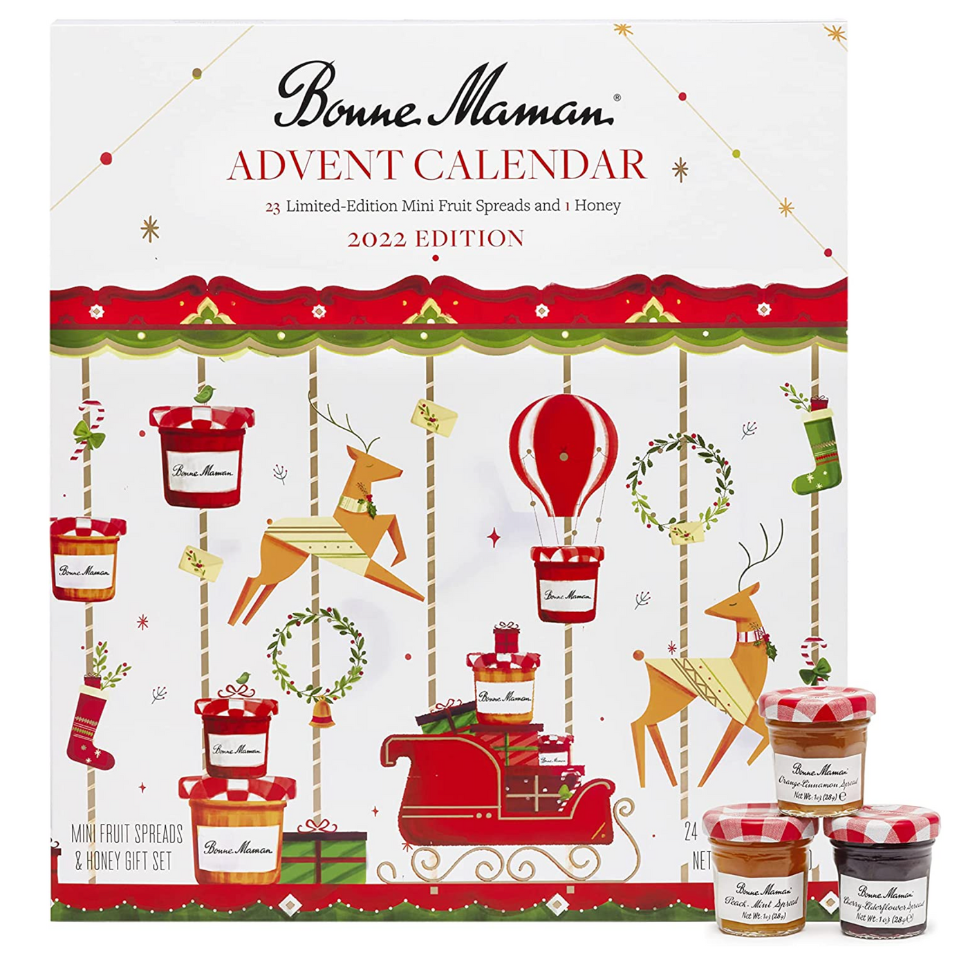 Bonne Maman 2022 Advent Calendar Mini Fruit Spreads and Honey Gift Set New Box