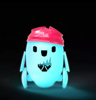 Disney Tomy Silly Ron Action B Bot Ron's Gone Wrong Pull Back Glows Toy New