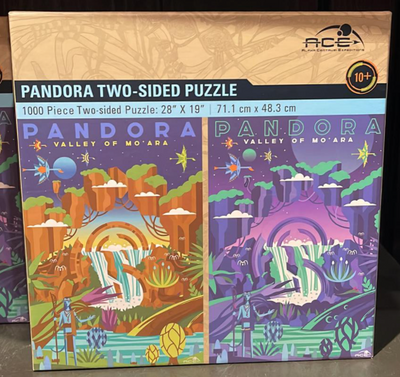Disney Parks Avatar Pandora Valley Of Mo'Ara Two Sided Puzzle New With Box
