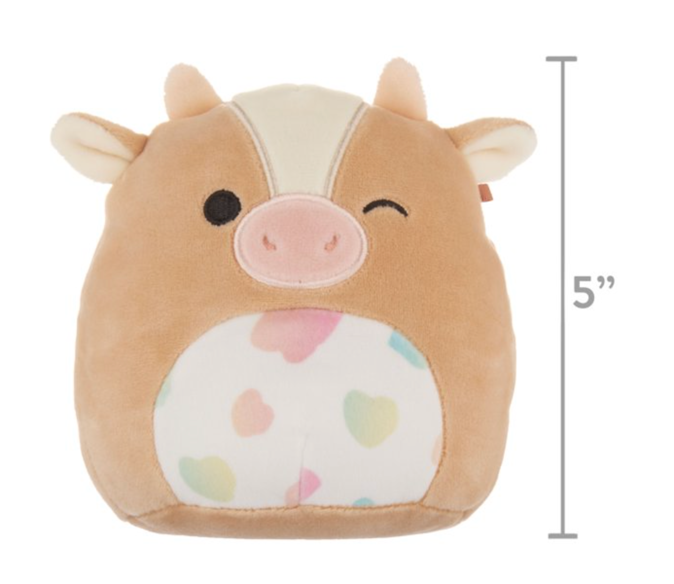 Squishmallows Griella Cow Easter Rainbow Spotted Belly 5inc Plush New with Tag