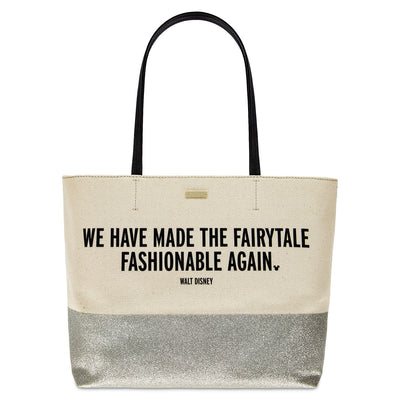 Disney Made the Fairytale Fashionable Again Canvas Glitter Tote Kate Spade New
