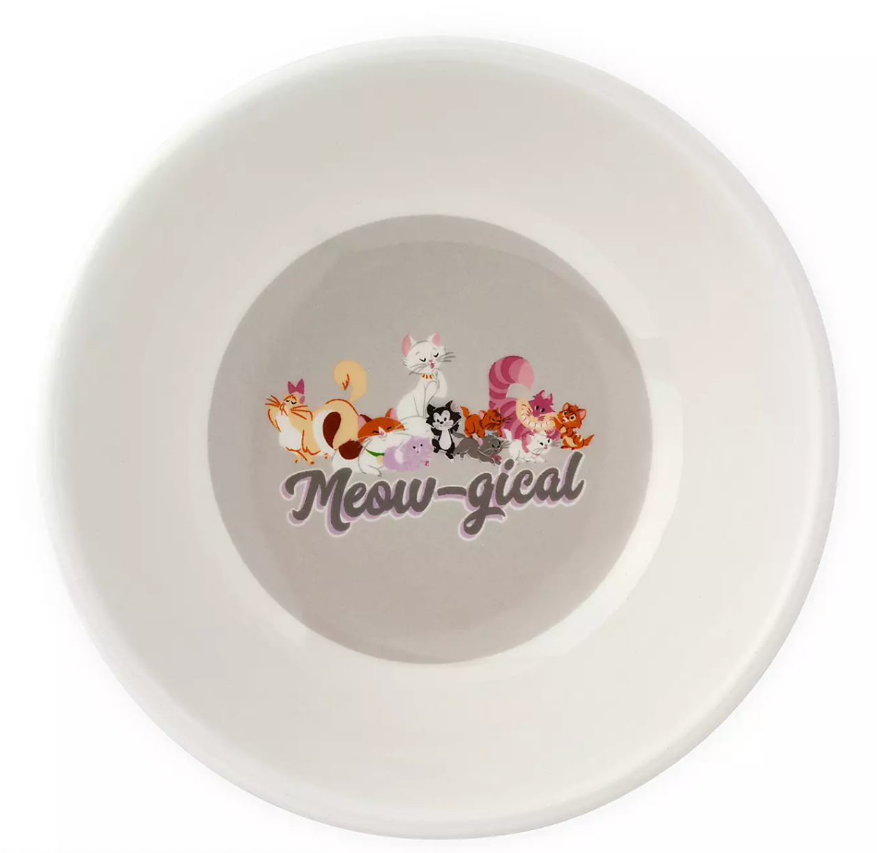 Disney Parks Cats Cheshire Cat Figaro Oliver Lucifer Mochi Ceramic Pet Dish New