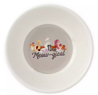 Disney Parks Cats Cheshire Cat Figaro Oliver Lucifer Mochi Ceramic Pet Dish New