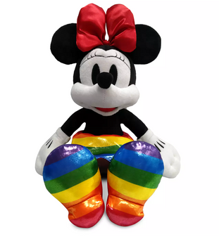 Disney Parks Rainbow Collection Minnie Medium Plush New with Tag