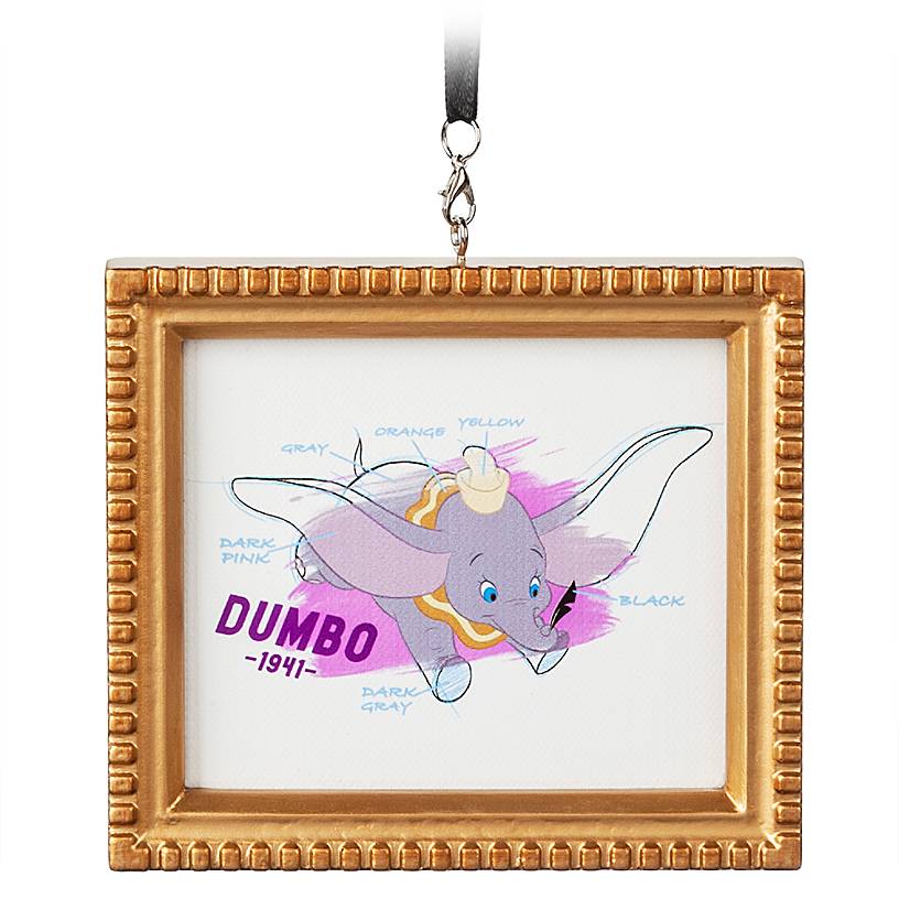 Disney Parks 2020 Ink & Paint Dumbo 1941 Canvas Framed Ornament New