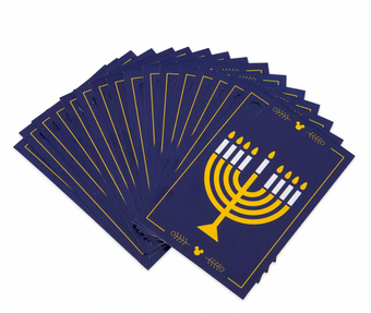 Disney Mickey Hanukkah Gift Tag Set Holiday New with Card
