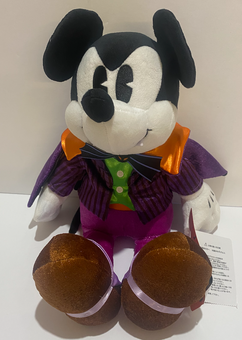 Disney Store Japan Halloween Mickey Mouse Vampire Plush New with Tags