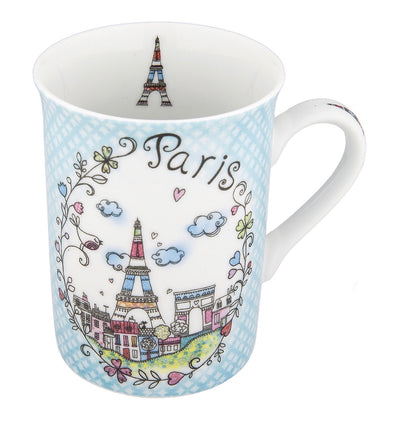 Disney Parks Epcot Paris Clouds Porcelain Coffee Mug New