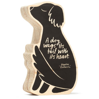 Hallmark A Dog Wags Its Tail with Its Heart Shaped Wood Quote Sign New